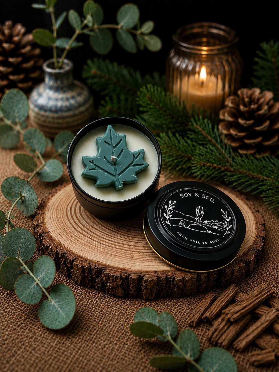 Woodland Essence – Vela Artesanal de Cera de Soja 100% Natural (100g)
